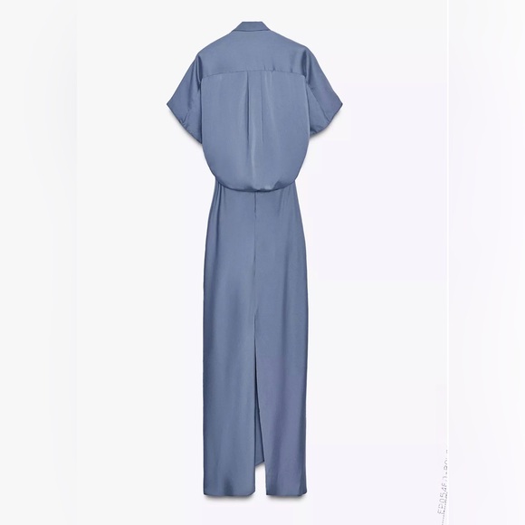ZARA Satin Effect Wrap Dress. - Picture 5 of 6